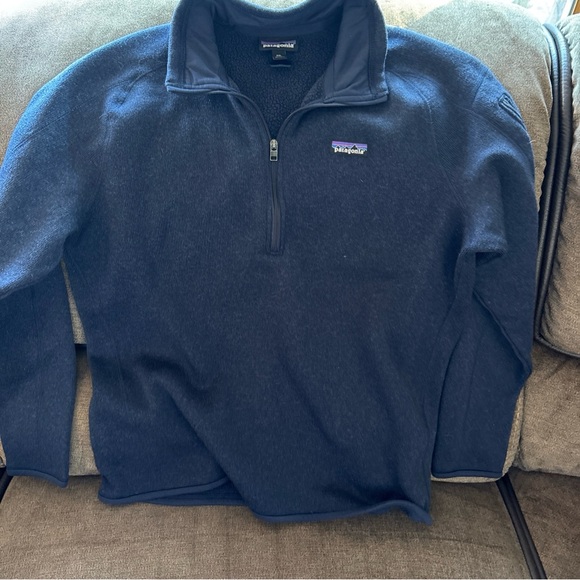 Patagonia Better Sweater 1/4 Zip Fleece Jacket Women XXL Navy Blue Nena 51884 - Picture 1 of 5